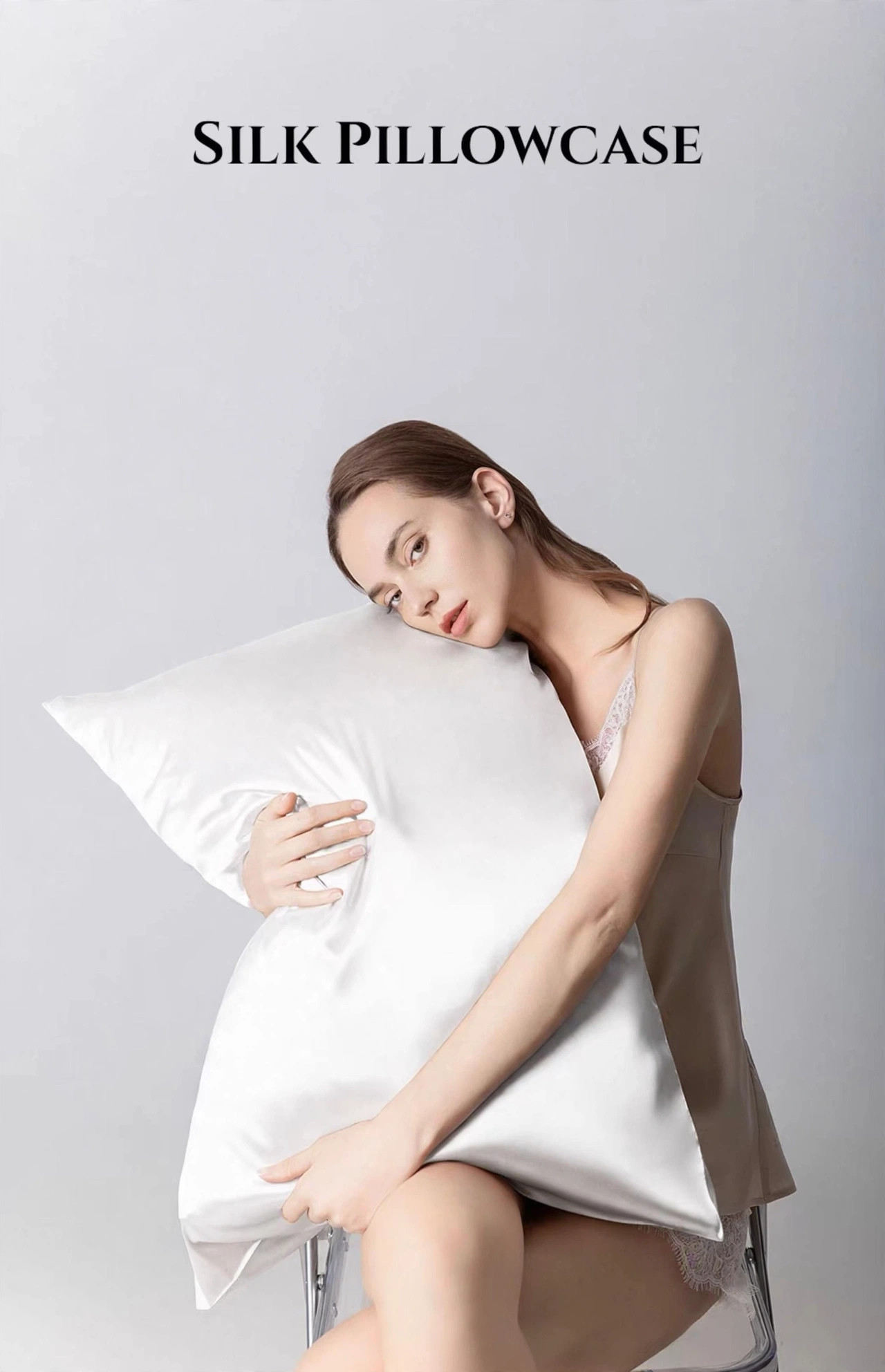 19 Momme Mulberry Silk Pillowcase — Queen, Ivory White